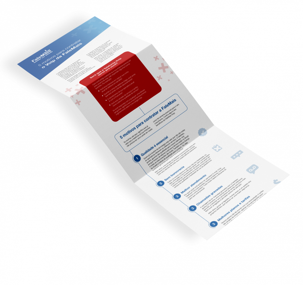 Infográfico "5 Motivos para Usar Telefonia VoIP" da FaleMais VoIP.