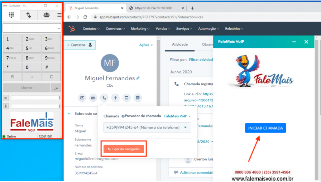 Integração Voip FaleMais e HubSpot: confira como funciona a novidade